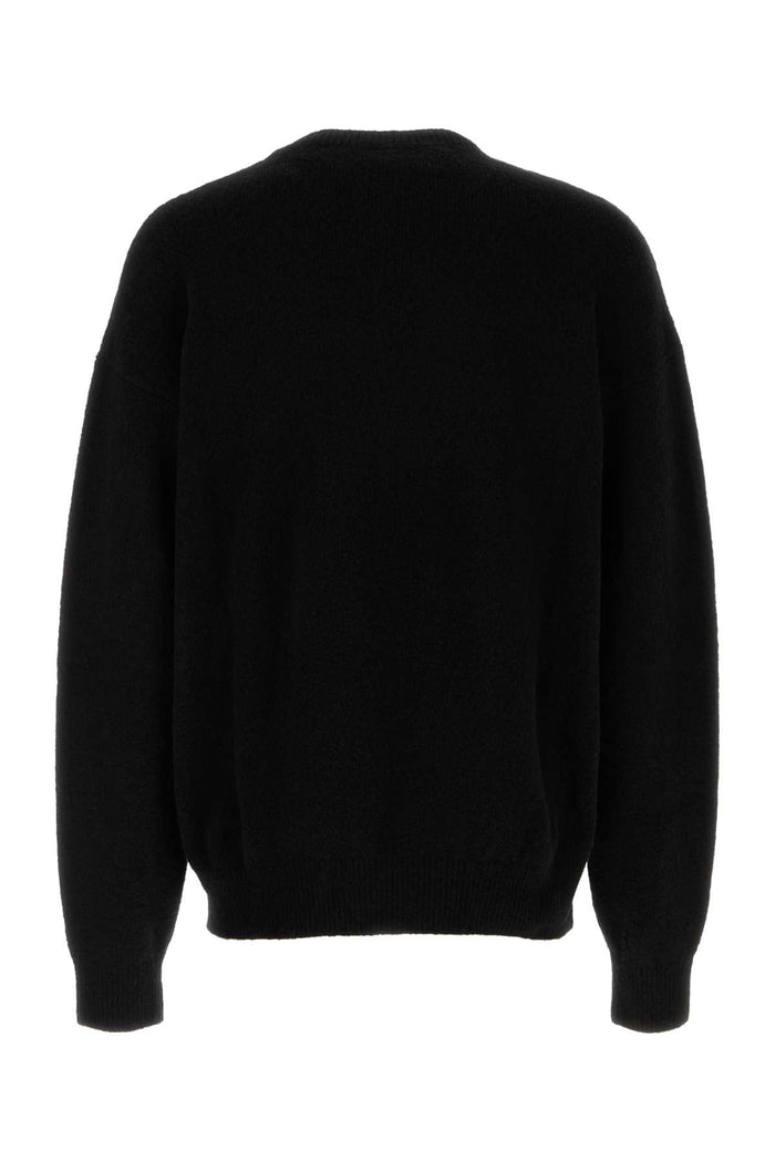 Black Stretch Wool Blend Sweater 1003 Maglieria