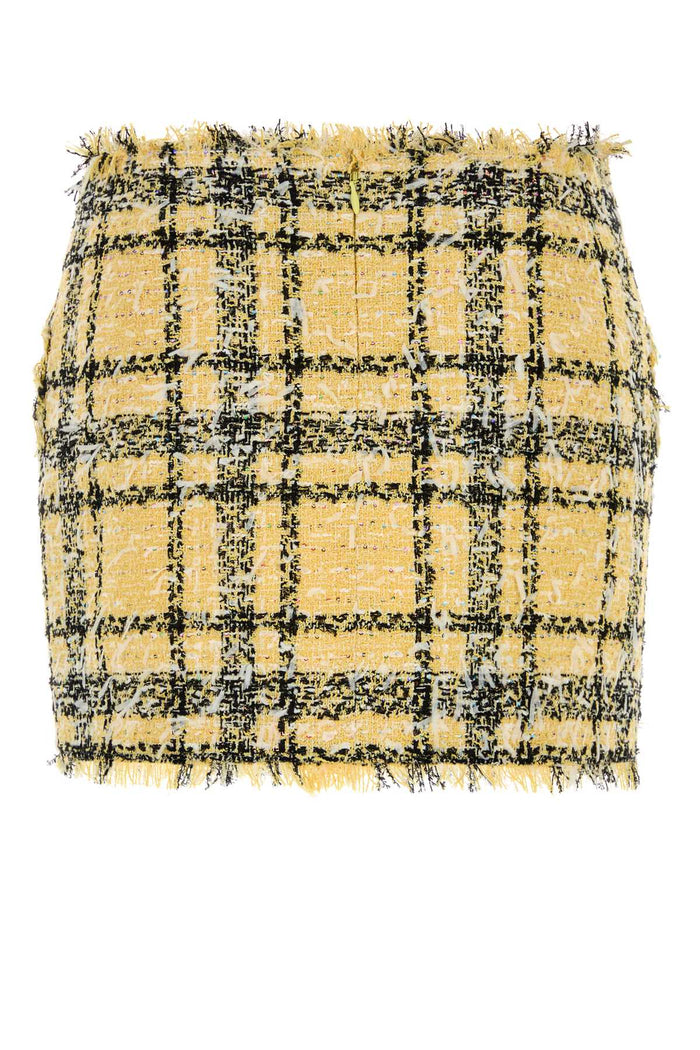 Embroidered Tweed Mini Skirt Aaa Multicolore Polyester Polyamide Cotton Gonne