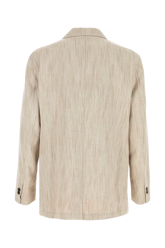 Melange Sand Viscose Blend Blazer Greyputty Giacche E Gilet