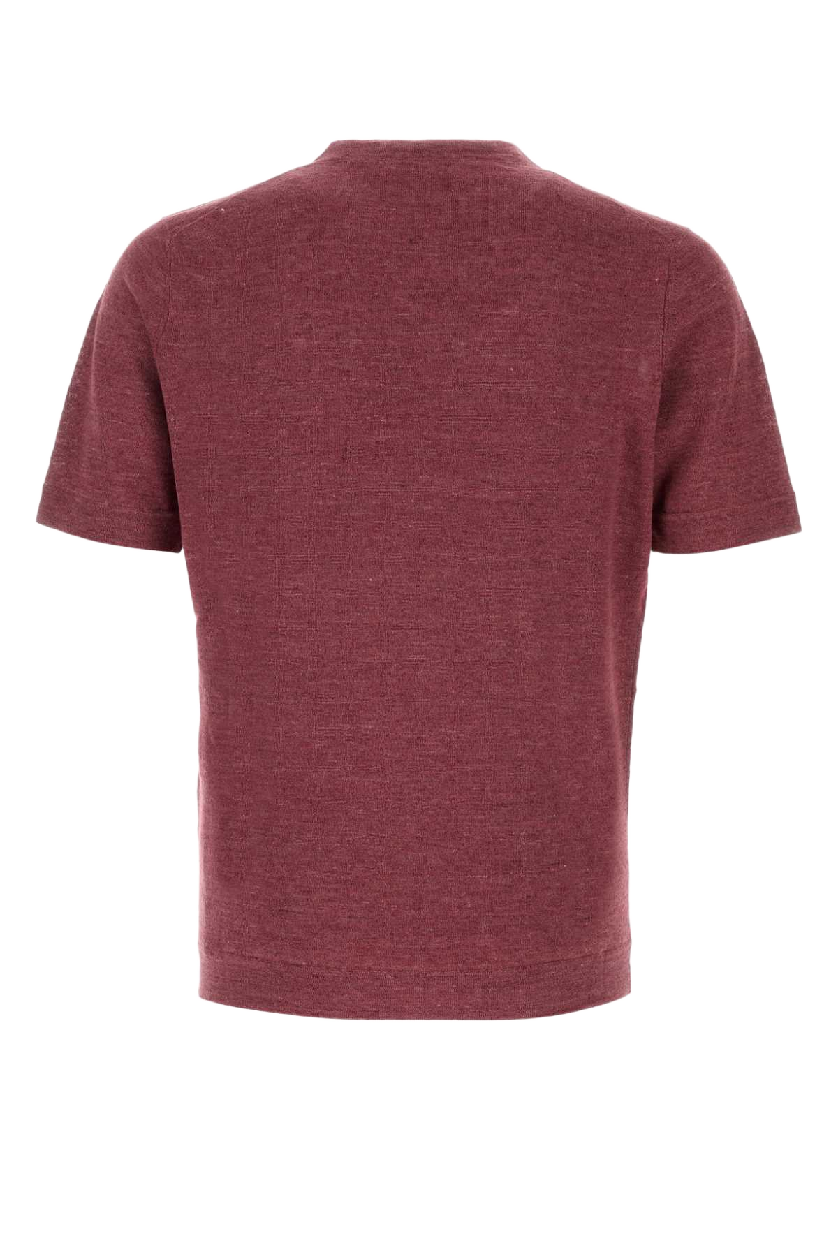 Tyrian Purple Linen Blend Sweater C7796 Exterior: Cotton Polo