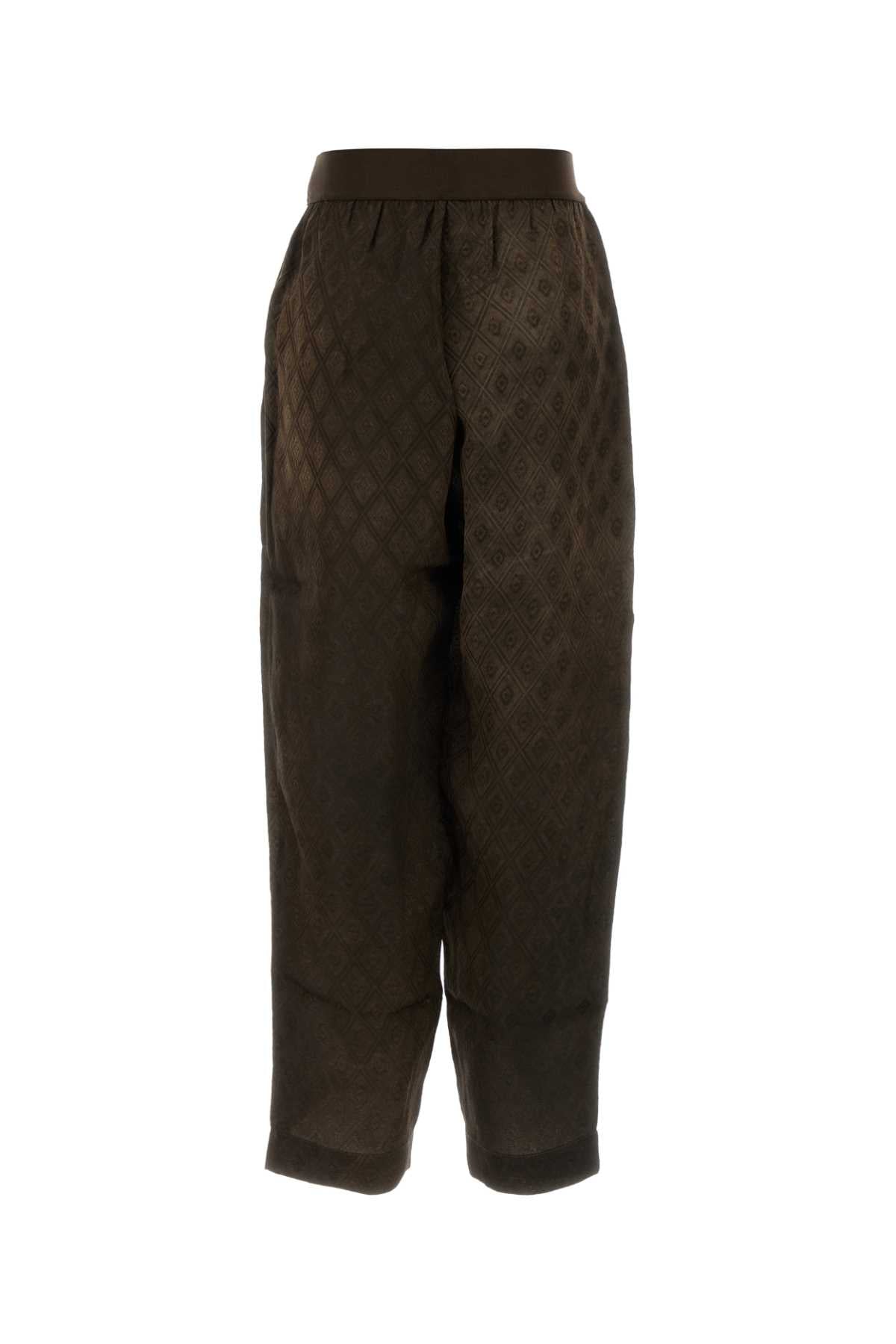 Brown Jersey Palmer Pant Darkbrown Exterior: Cupro Pantaloni