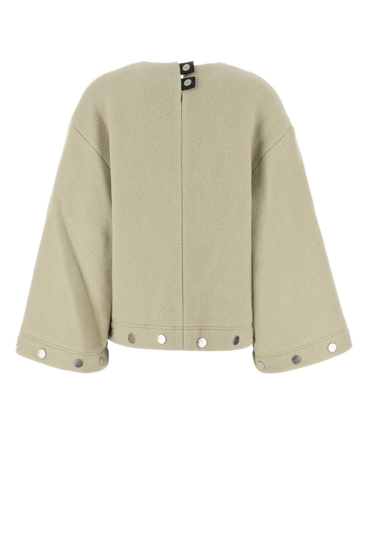 Sand Wool Blend Oversize Anwen Blouse Oat Exterior: Nylon Maglie