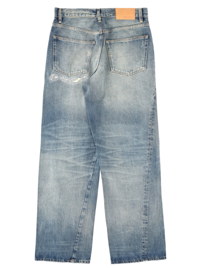 Jeans Wide Twist Denim Cotton
