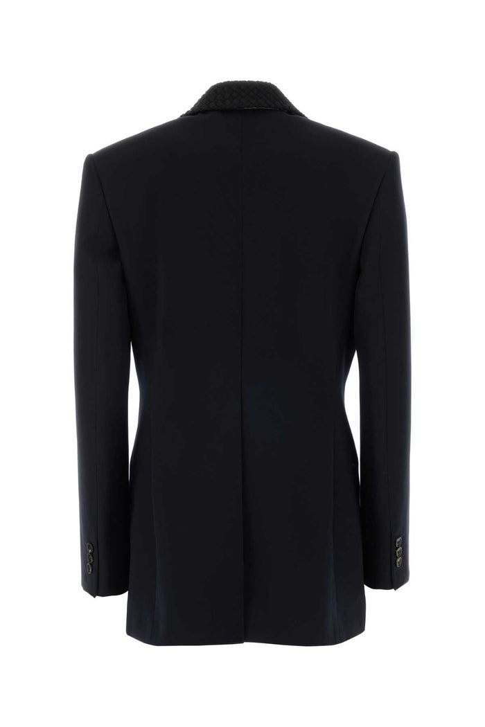 Midnight Blue Wool Blazer Midnightblue Giacche E Gilet