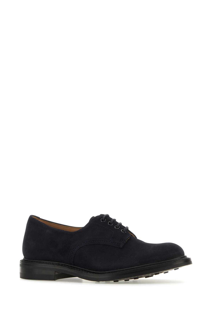 Midnight Blue Suede Daniel Lace-Up Shoes Navy Scarpe Stringate