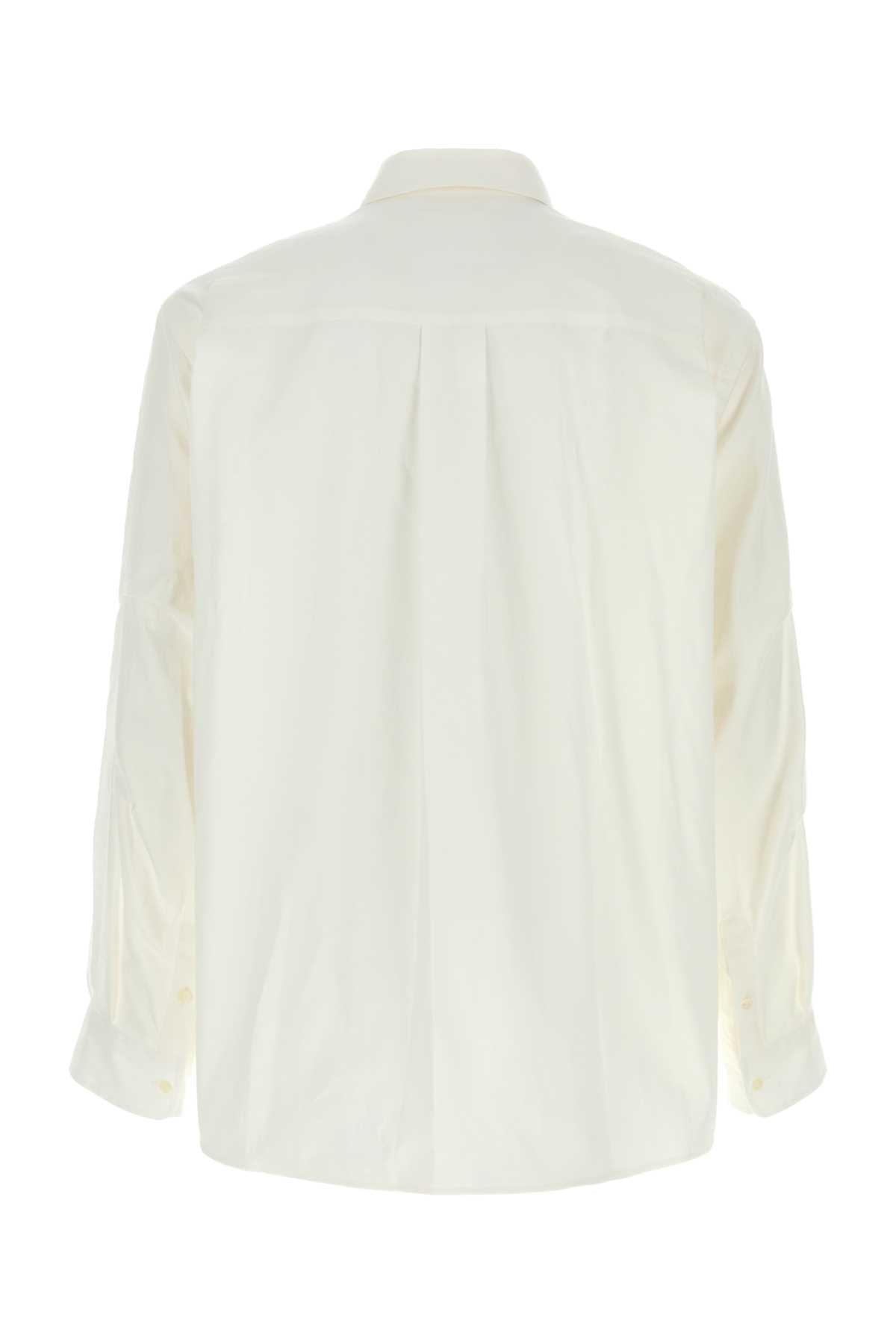 White Poplin And Oxford Shirt Offwhite Cotton Camicie