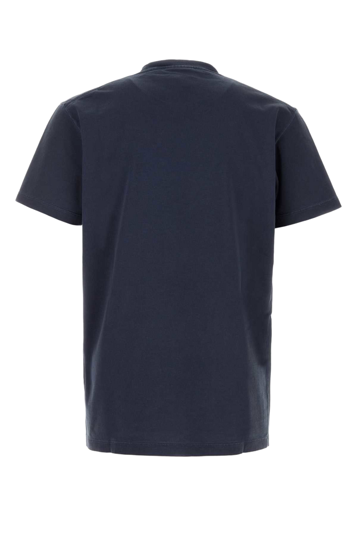 Navy Blue Cotton T-Shirt Navyblue Exterior