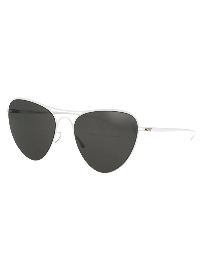 Mmesse015 333 E13 White Dark Grey Solid Metal Sunglasses
