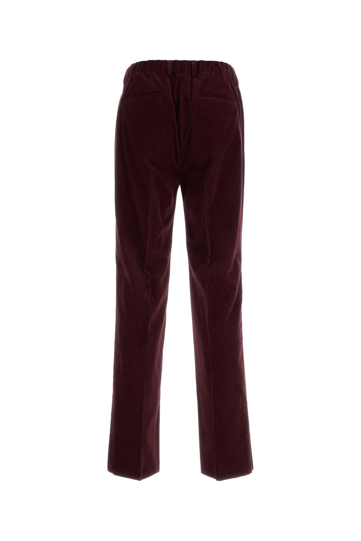 Burgundy Corduroy Pant Exterior: Cotton Pantaloni