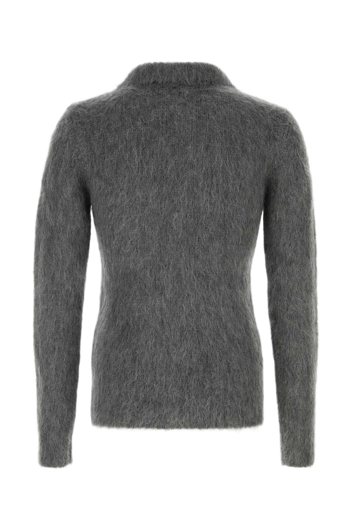 Grey Mohair Blend Cardigan Lillac Exterior: Nylonwool Polo