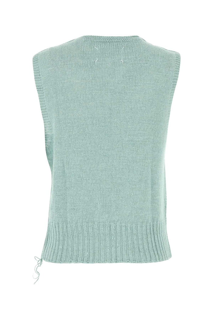 Tiffany Hemp Vest Lightblue Exterior: Maglieria