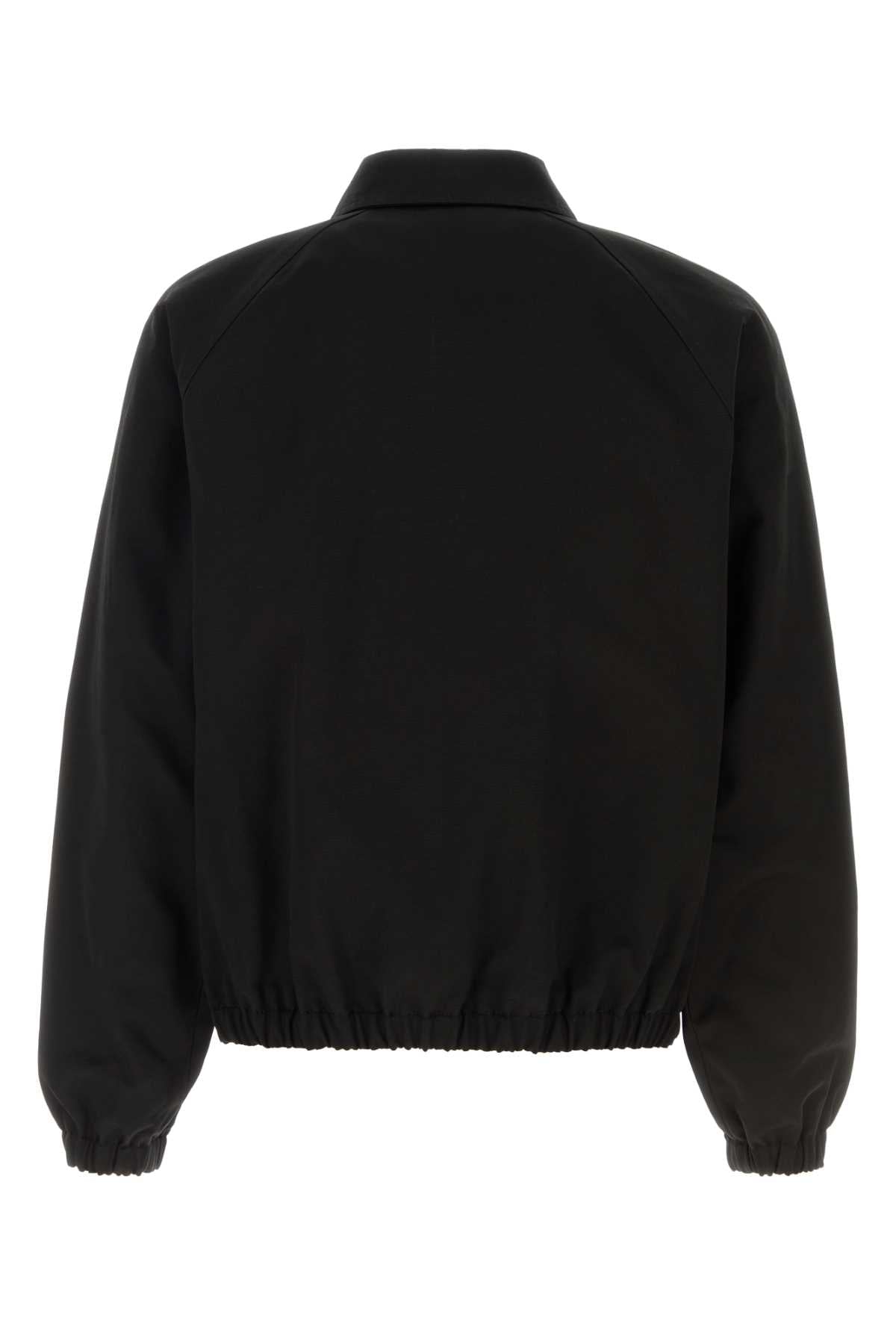 Black Cotton Jacket Nero Giubbini