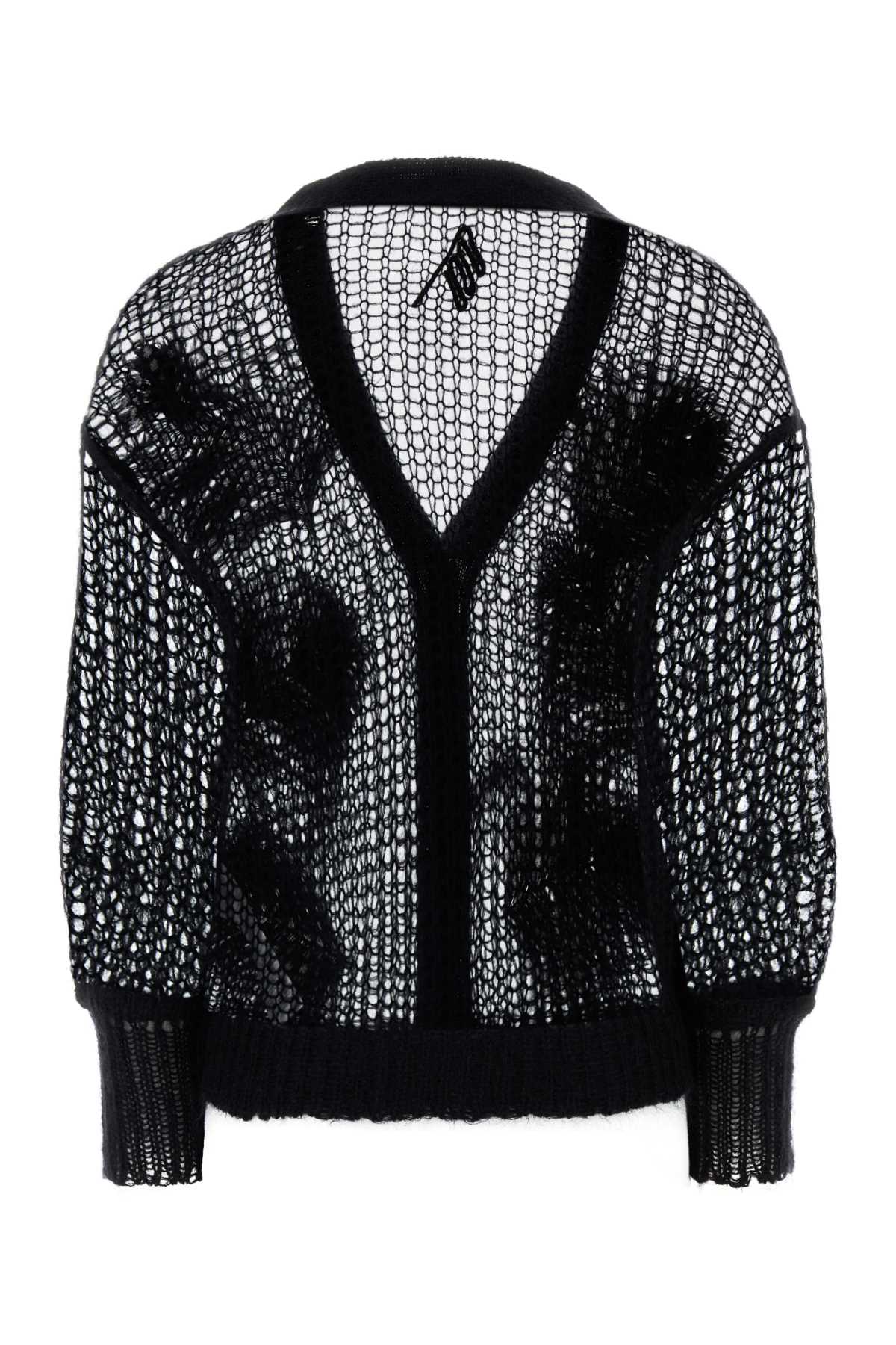 Black Crochet Cardigan Wm Pa Wo Maglieria