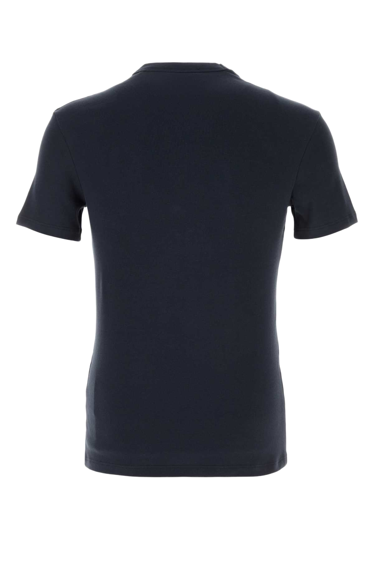Midnight Blue Stretch Cotton Blend T-Shirt Midnightblue Co Ea