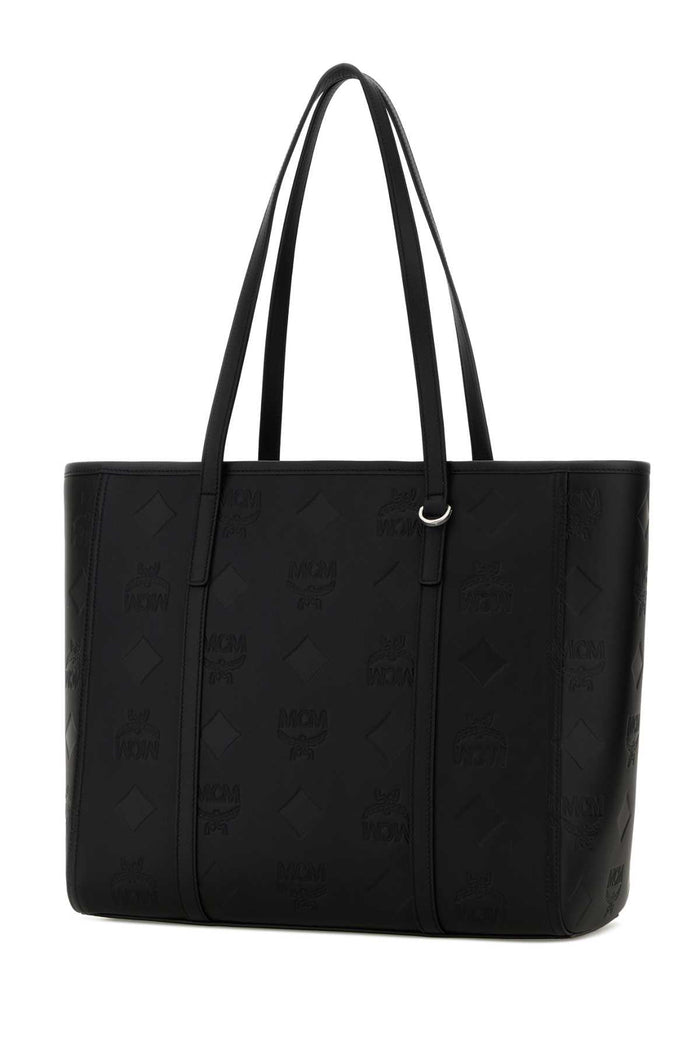 Black Synthetic Leather Toni Shopping Bag Borse A Mano