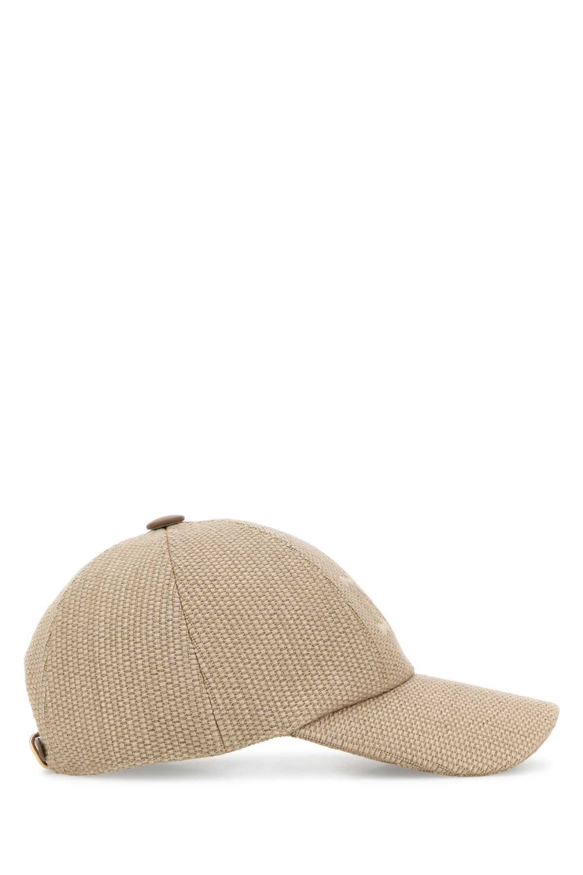 Sand Raffia Circense Baseball Cap Ecru Cappelli E Fasce Per Capelli