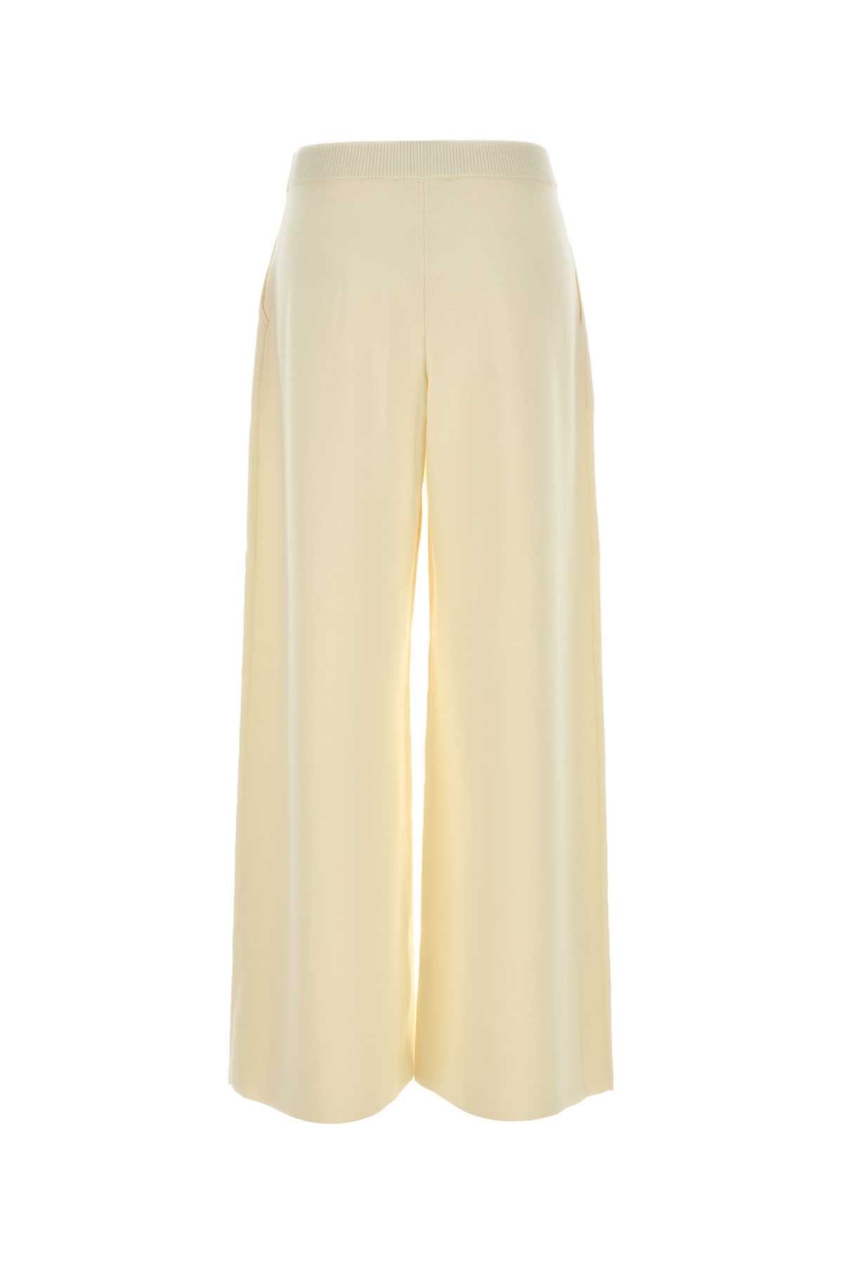 Ivoryy Wool Wide-Leg Bora Pant Seta Exterior: Virgin Pantaloni