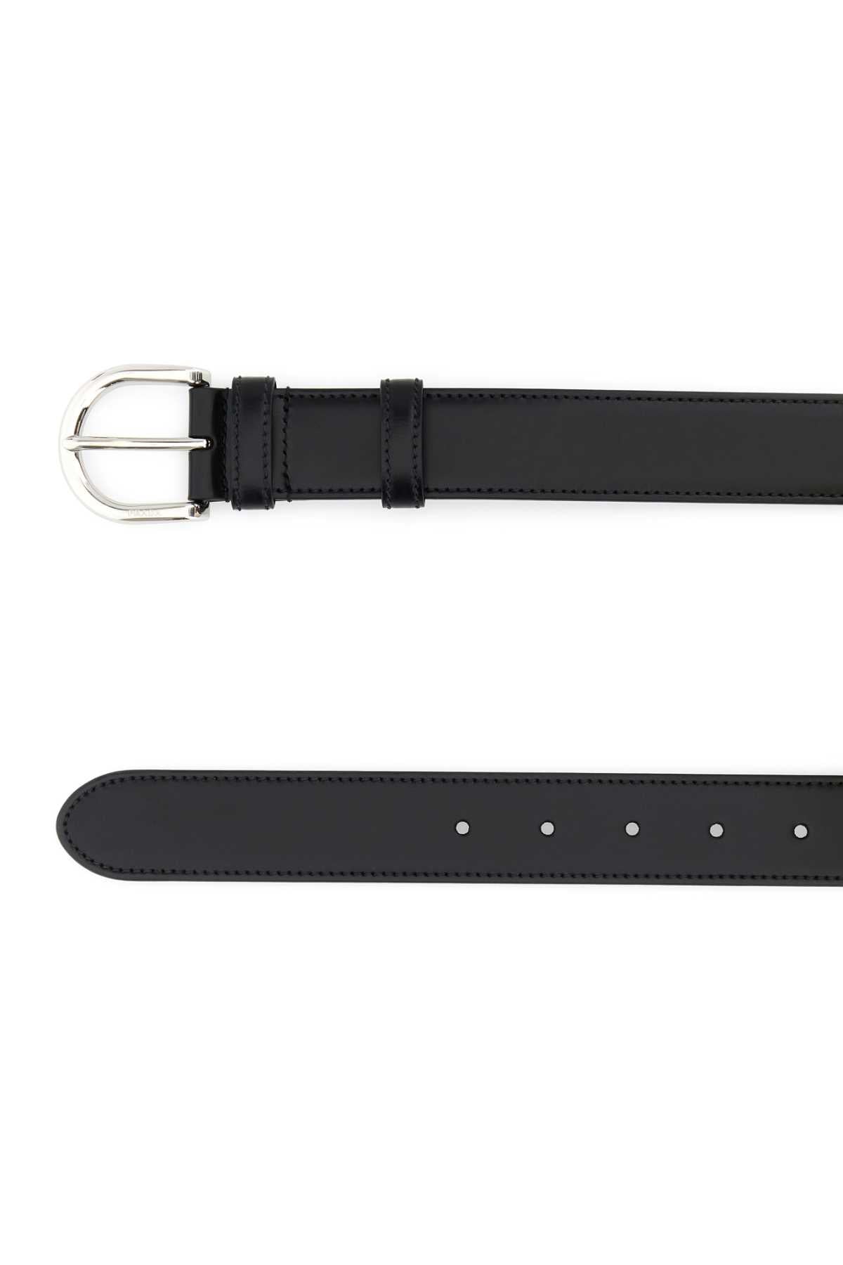 Black Leather Belt Nero Cinture