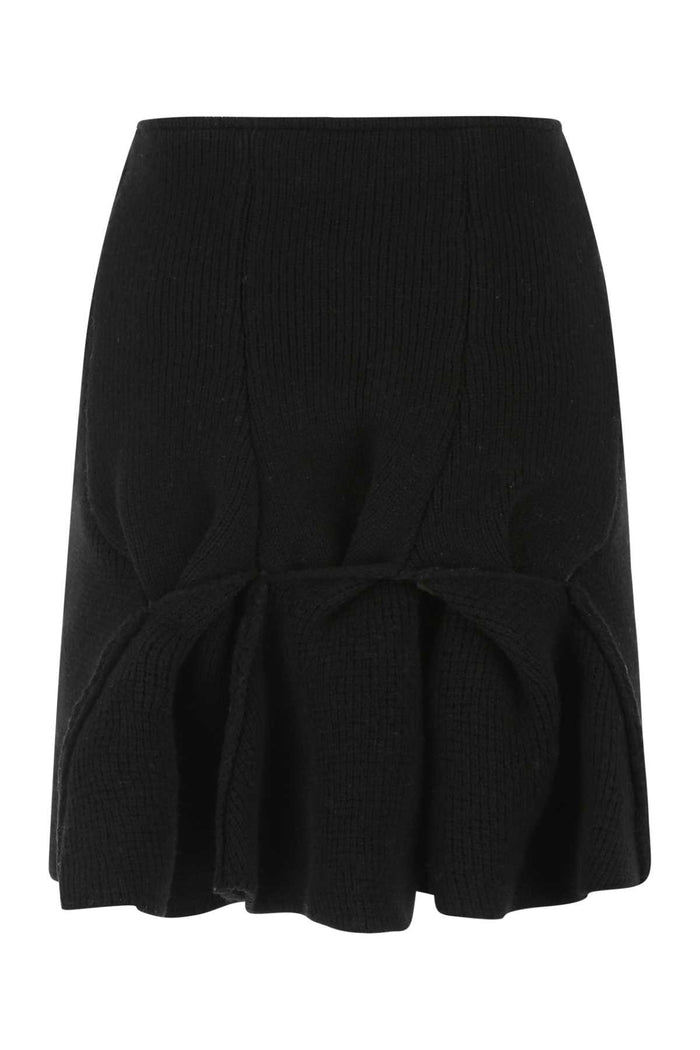 Black Wool Blend Skirt 1000 Exterior: Polyester Gonne