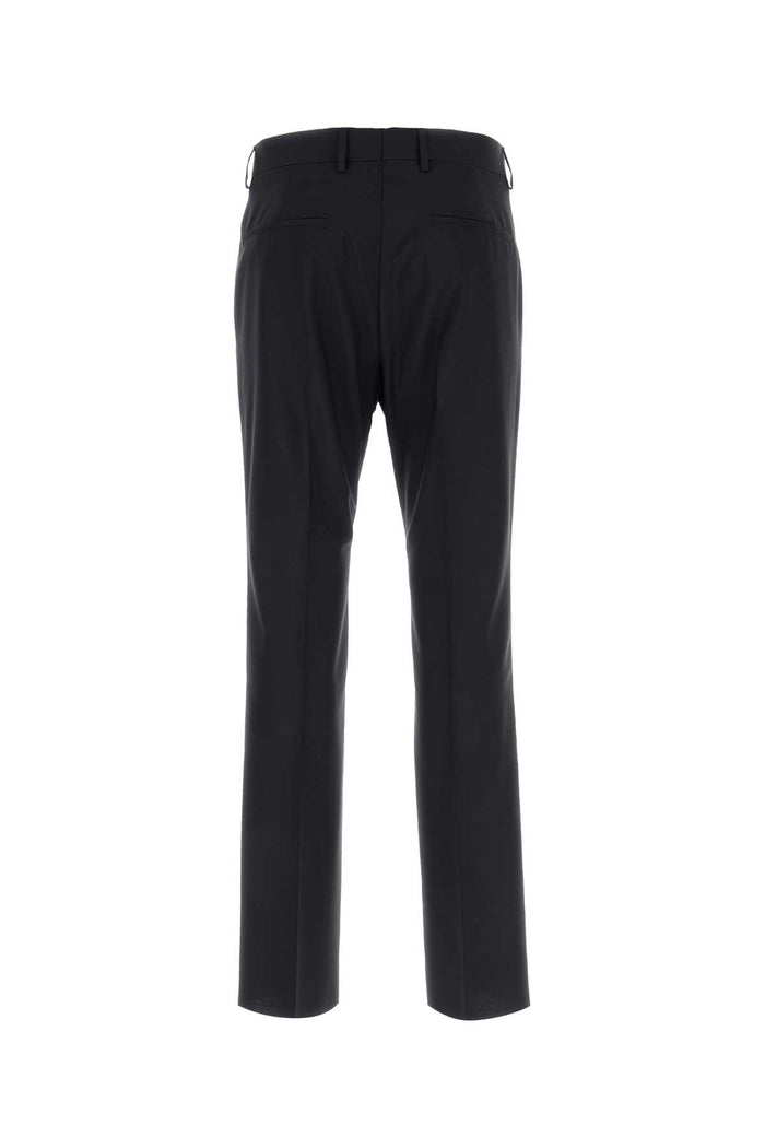 Dark Blue Wool Blend Pant Navy Exterior: Mohair Pantaloni