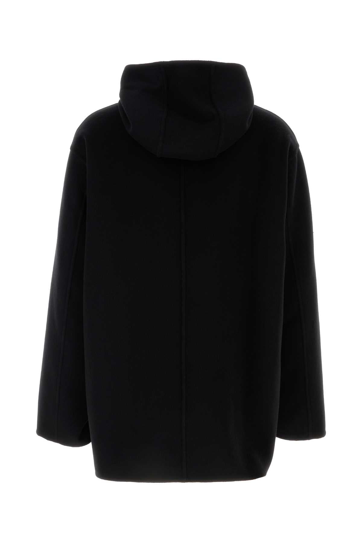 Black Silk Padded Jacket Nero Giubbini