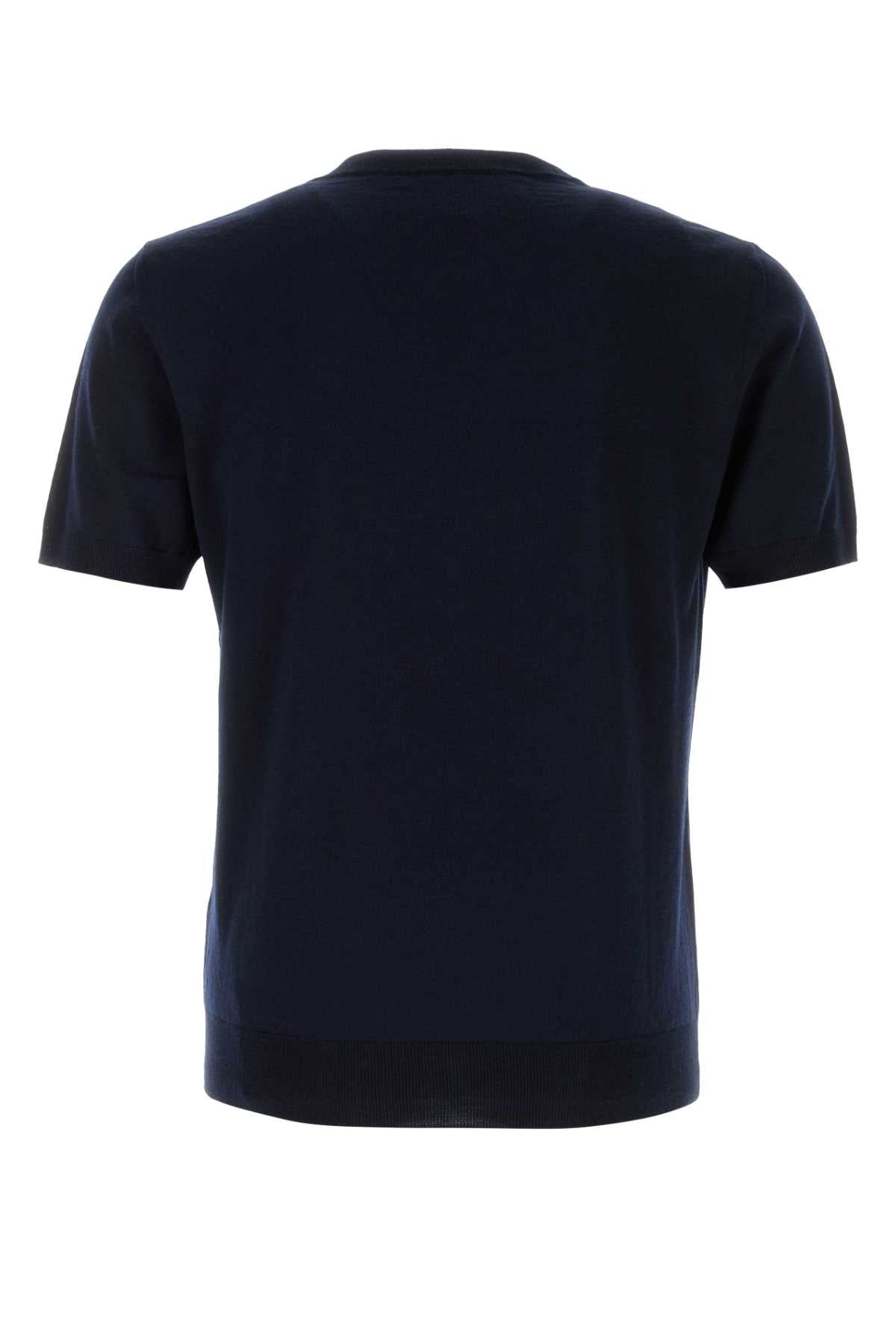 Dark Blue Wool Sweater Navy Virgin Maglie