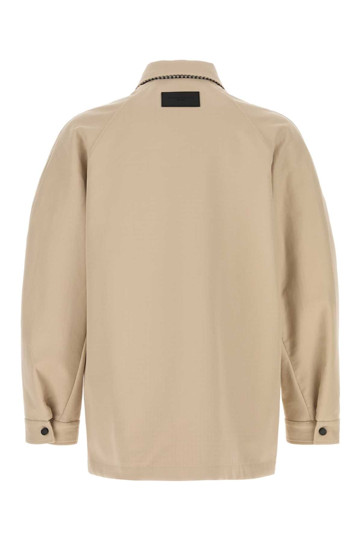 Beige Canvas Jacket Giubbini