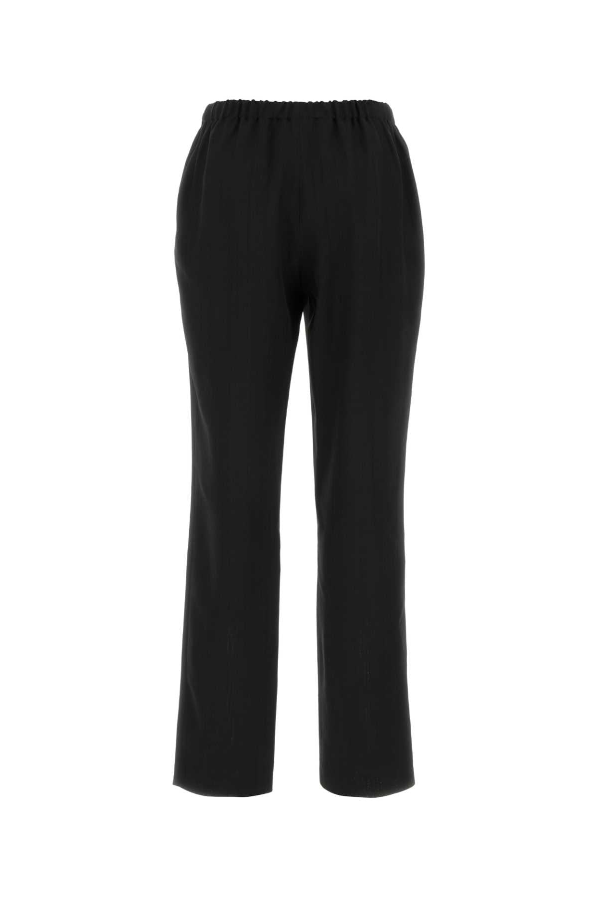 Scot Black Exterior: Viscose Virgin Wool Pantaloni
