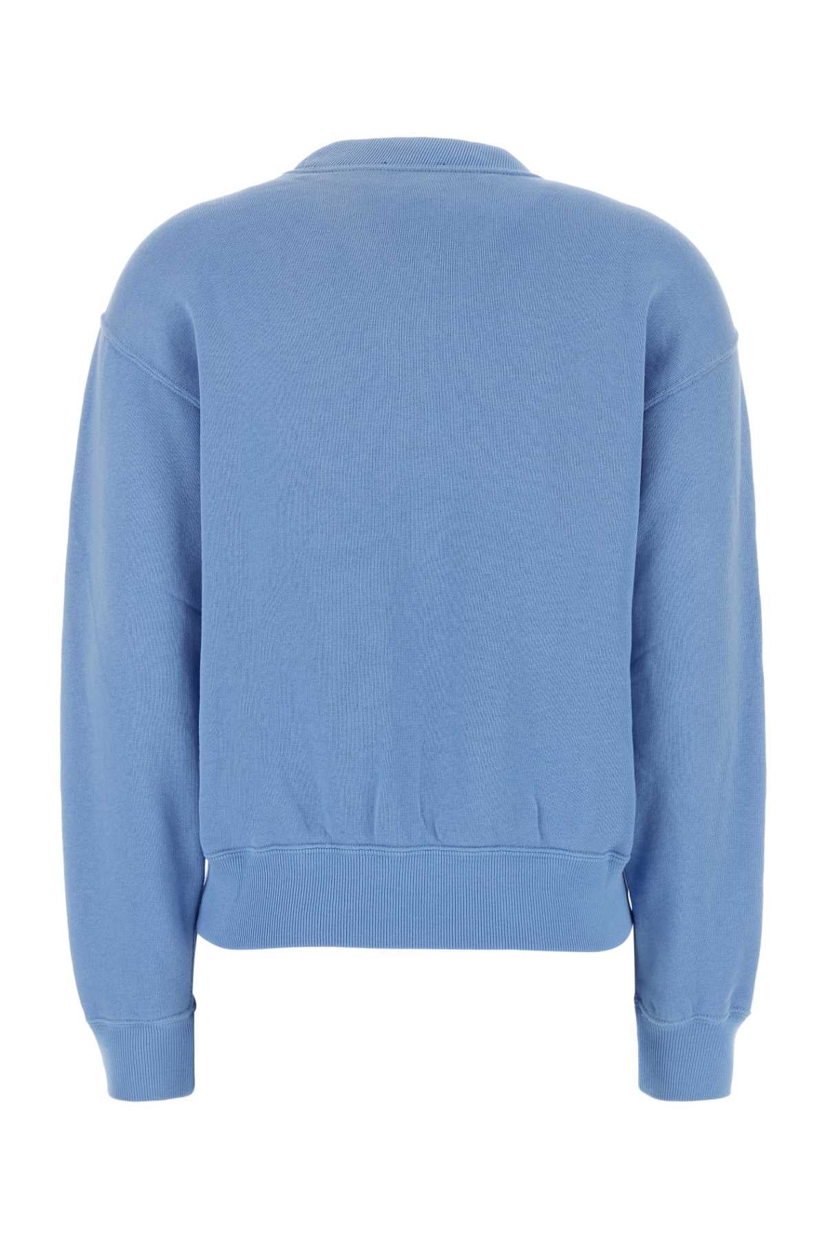 Light Blue Cotton Blend Sweatshirt 500 Exterior: Polyester Felpe