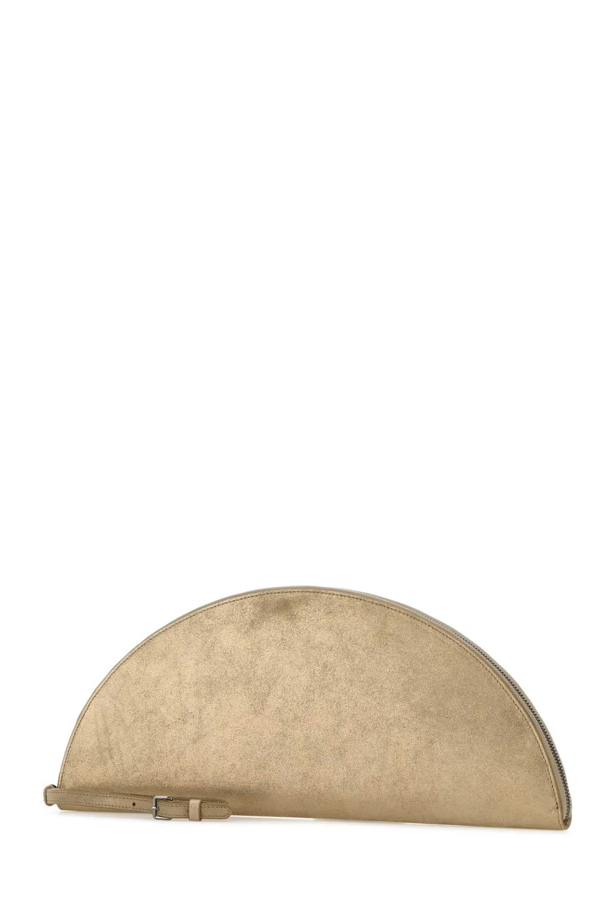 Gold Leather Clutch