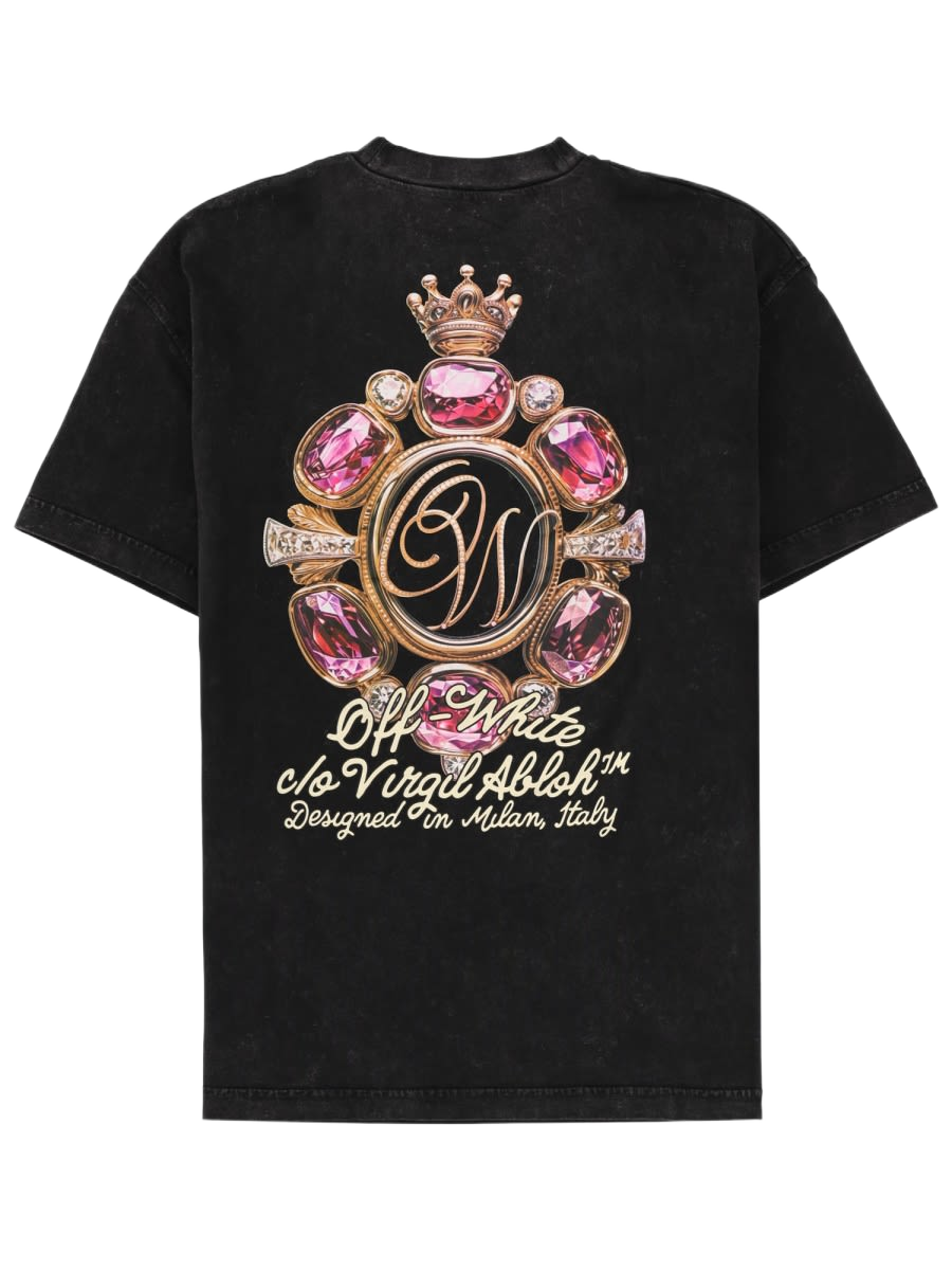 T-Shirt With Logo Black Cotton T-shirts