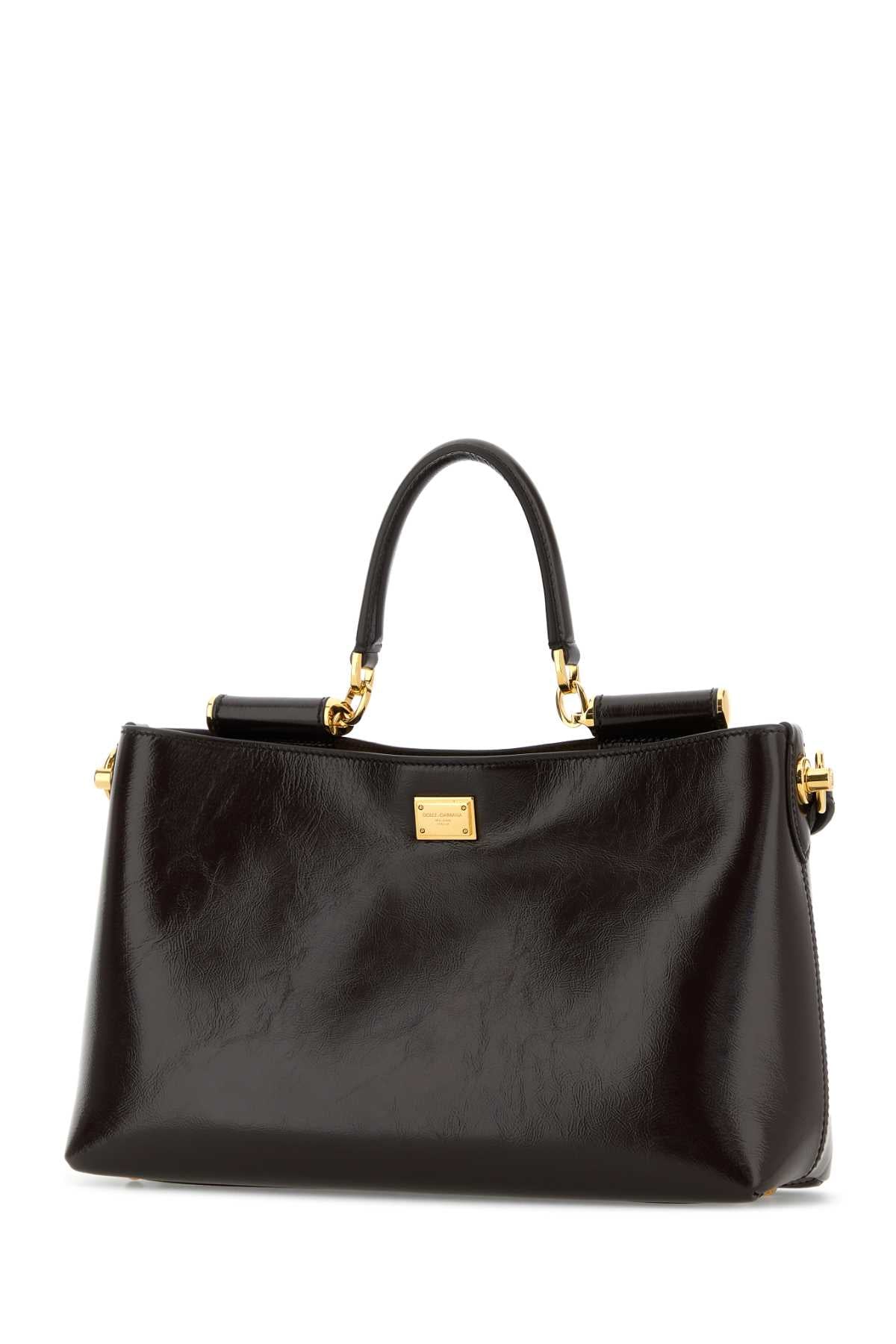 Chocolate Leather Medium Vittoria Handbag Cioccolato Borse A Mano