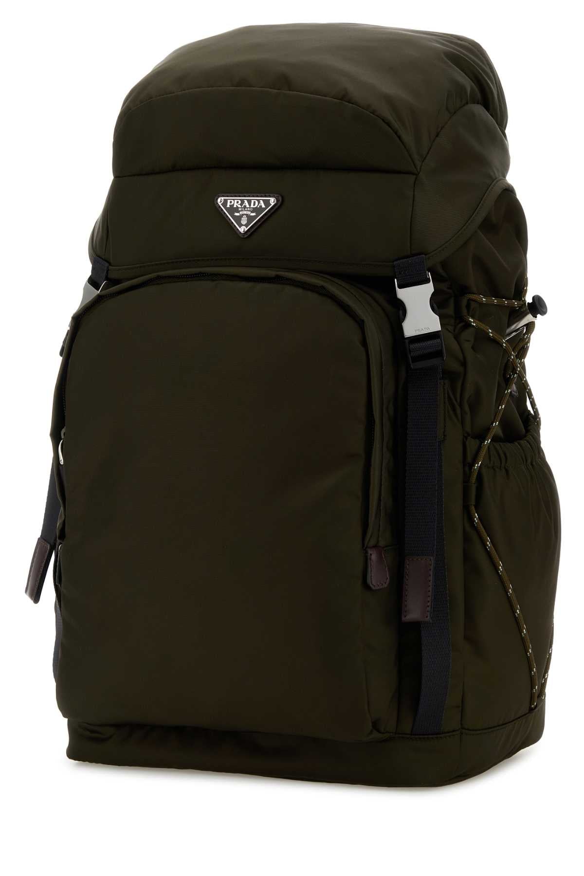 Olive Green Canvas Backpack Mimetico Zaini