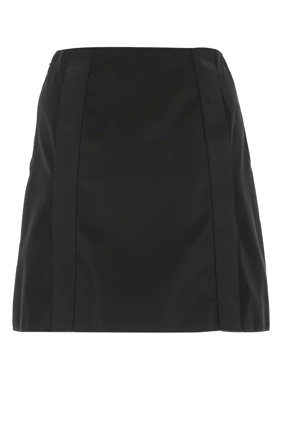 Black Nylon Mini Skirt F0002 Gonne