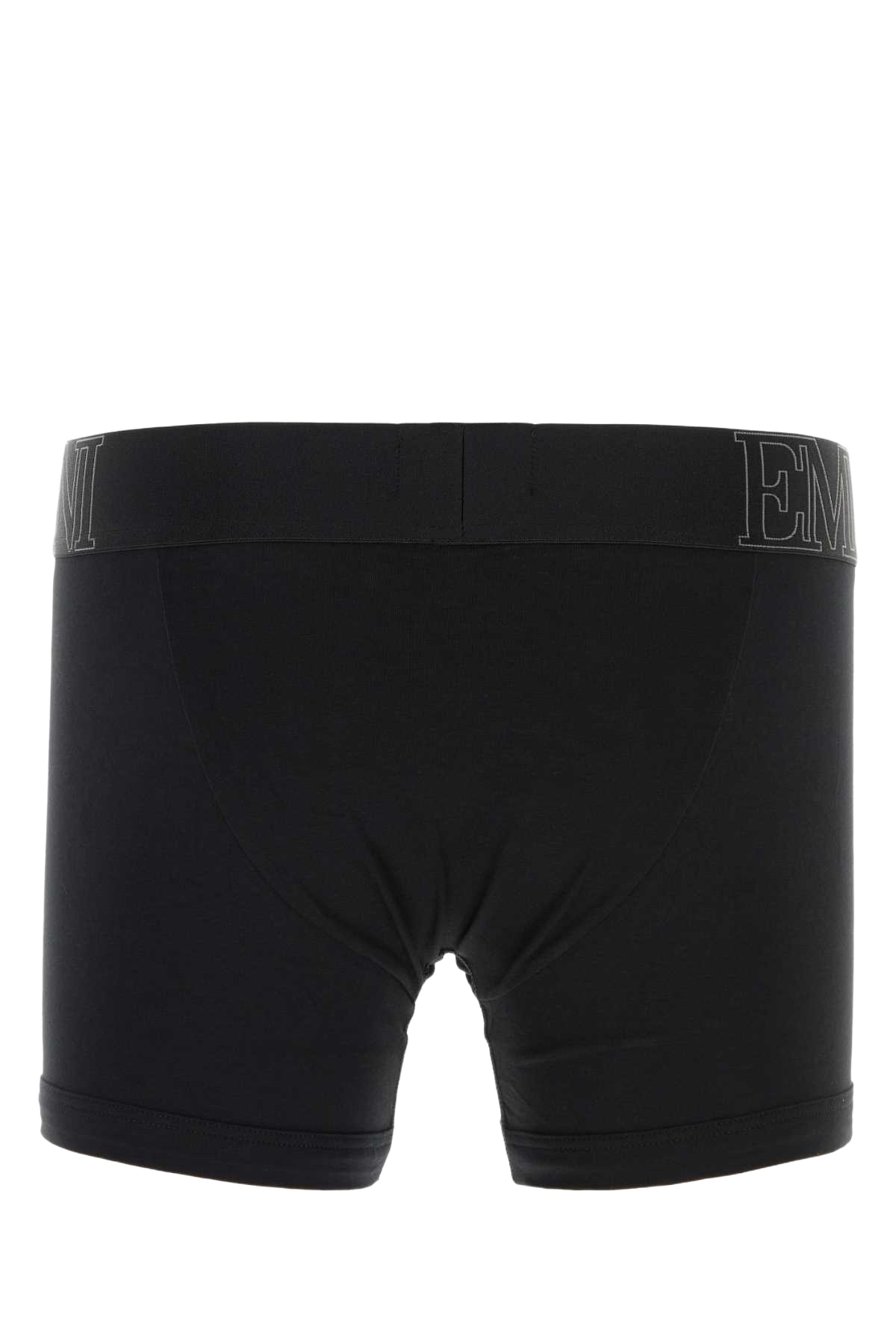 Black Stretch Cotton Boxer Intimo