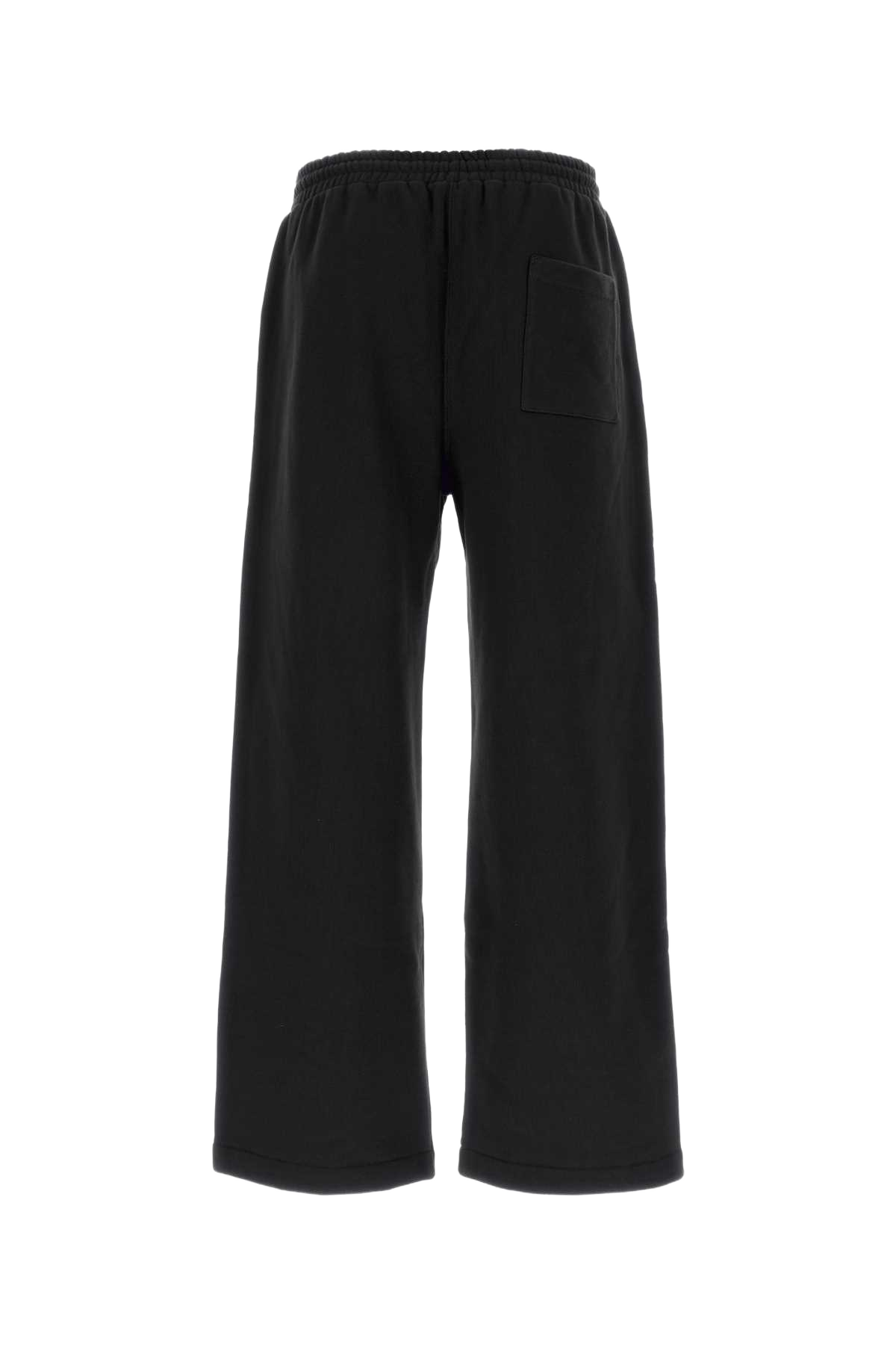Black Cotton Joggers Blkwht Exterior: Pantaloni