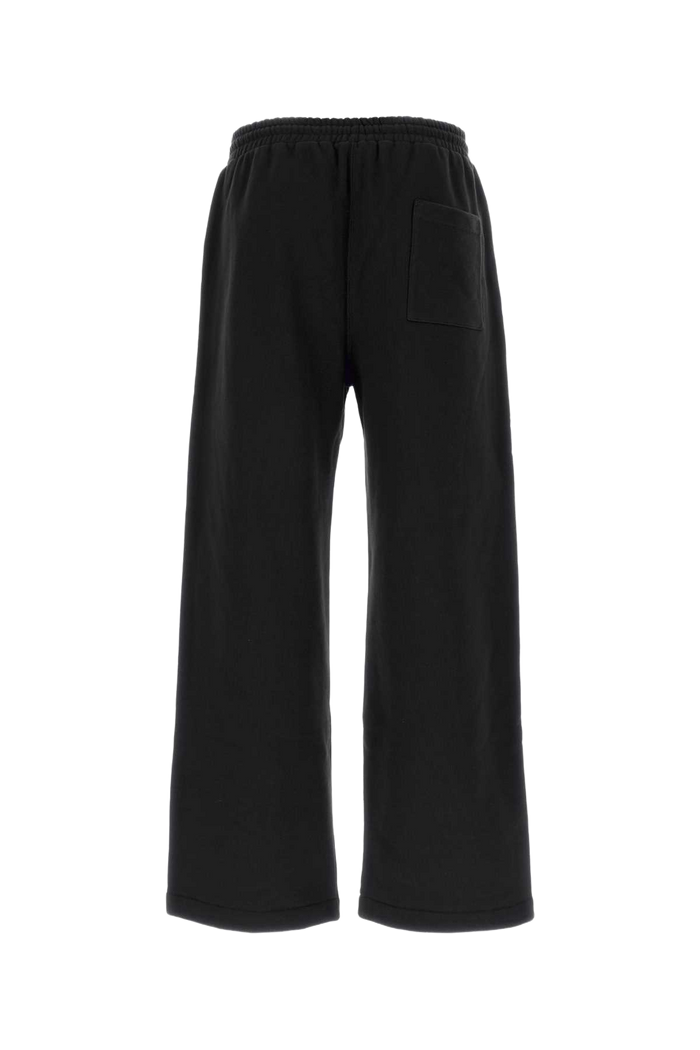 Black Cotton Joggers Blkwht Exterior: Pantaloni