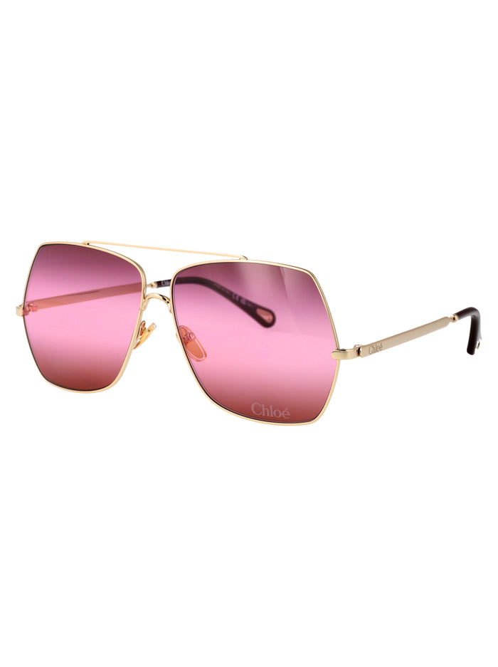Ch0278s Gold-gold-red Metal Sunglasses