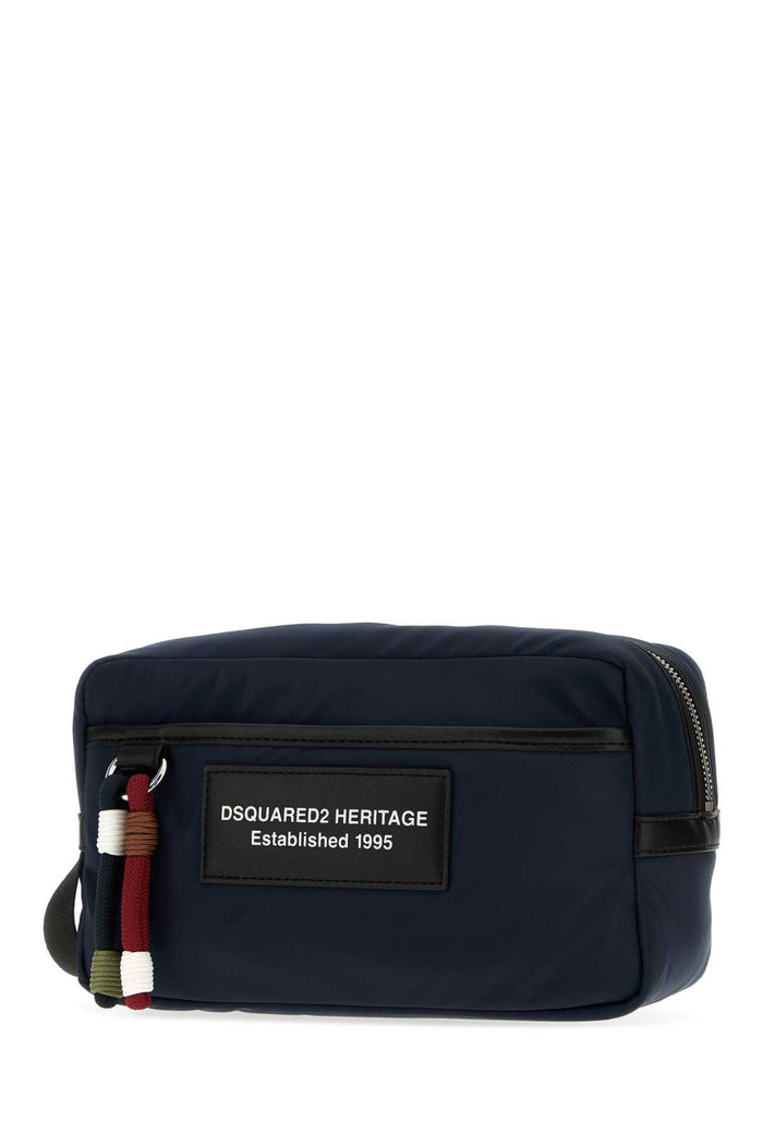 Navy Blue Fabric Beauty Case M1589