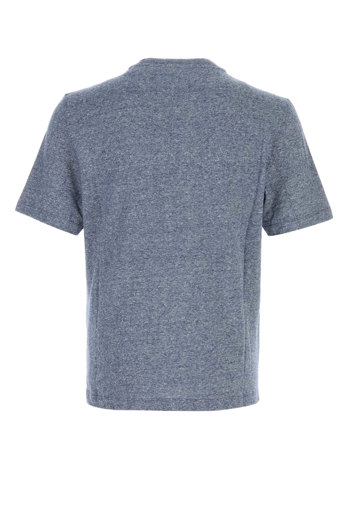 Melange Blue Linen Blend T-Shirt C013 Exterior: Cotton