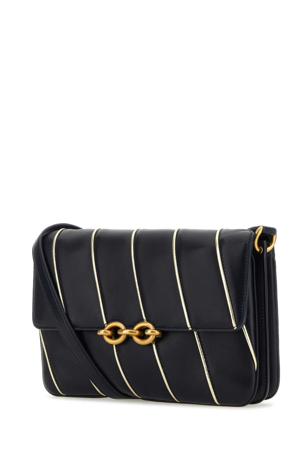 Two-Tone Leather Le Maillon Shoulder Bag Deepmarineplator Borse A Tracolla