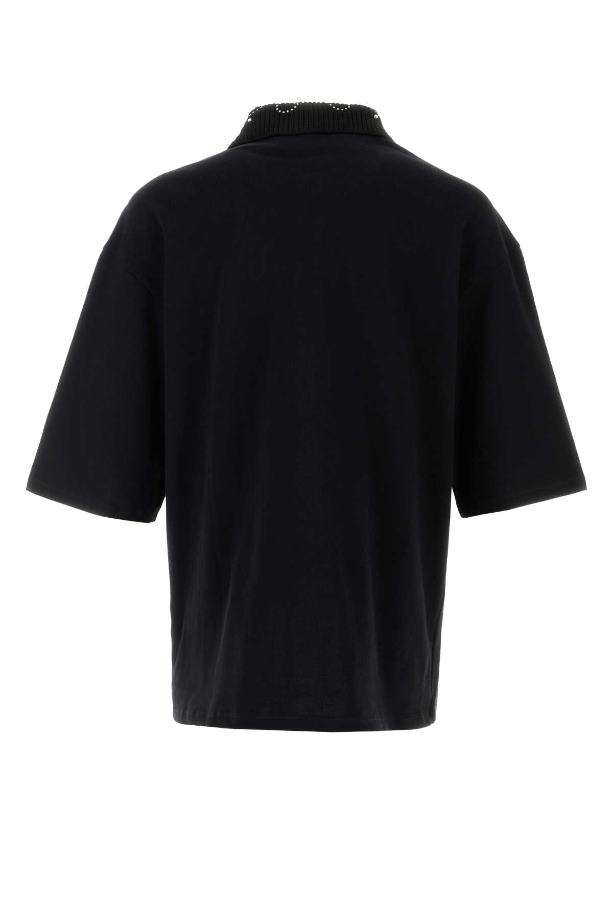 Amtojr1040 Black Exterior: Cotton Polo