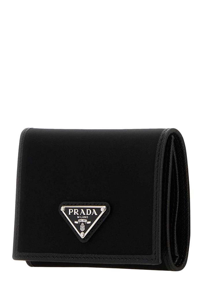 Black Fabric Wallet Nero Portafogli
