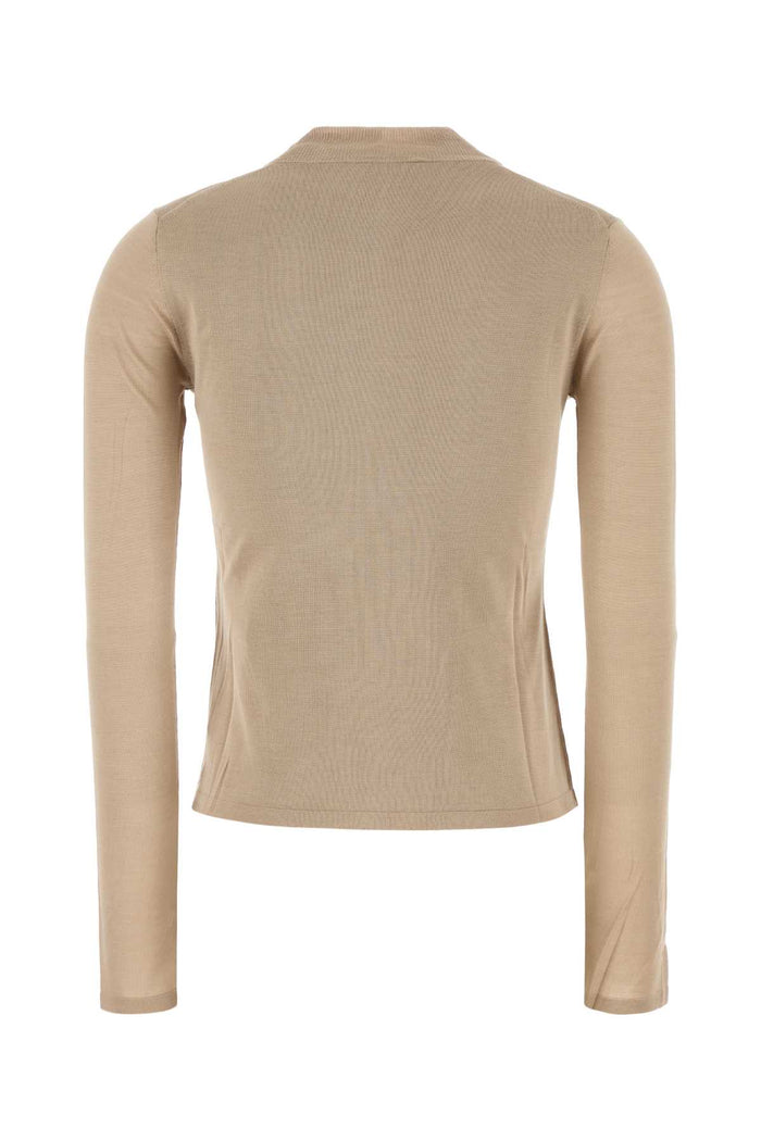 Cappuccino Silk Falesia Sweater Beige Exterior: Maglieria