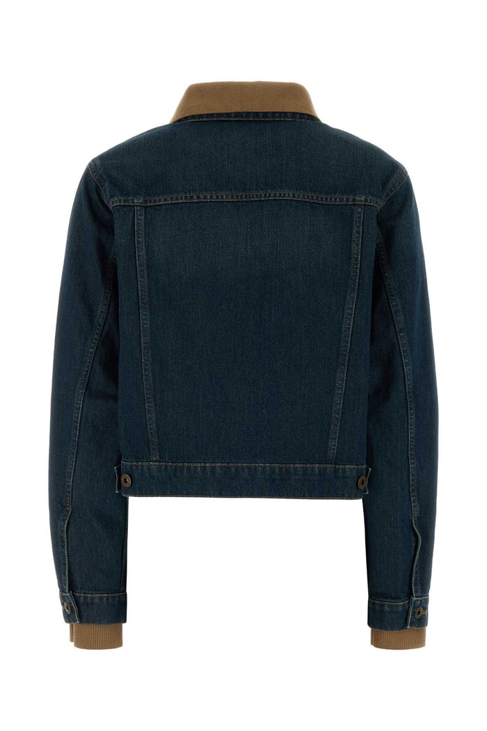 Denim Jacket Bleu Exterior: Cotton Giubbini
