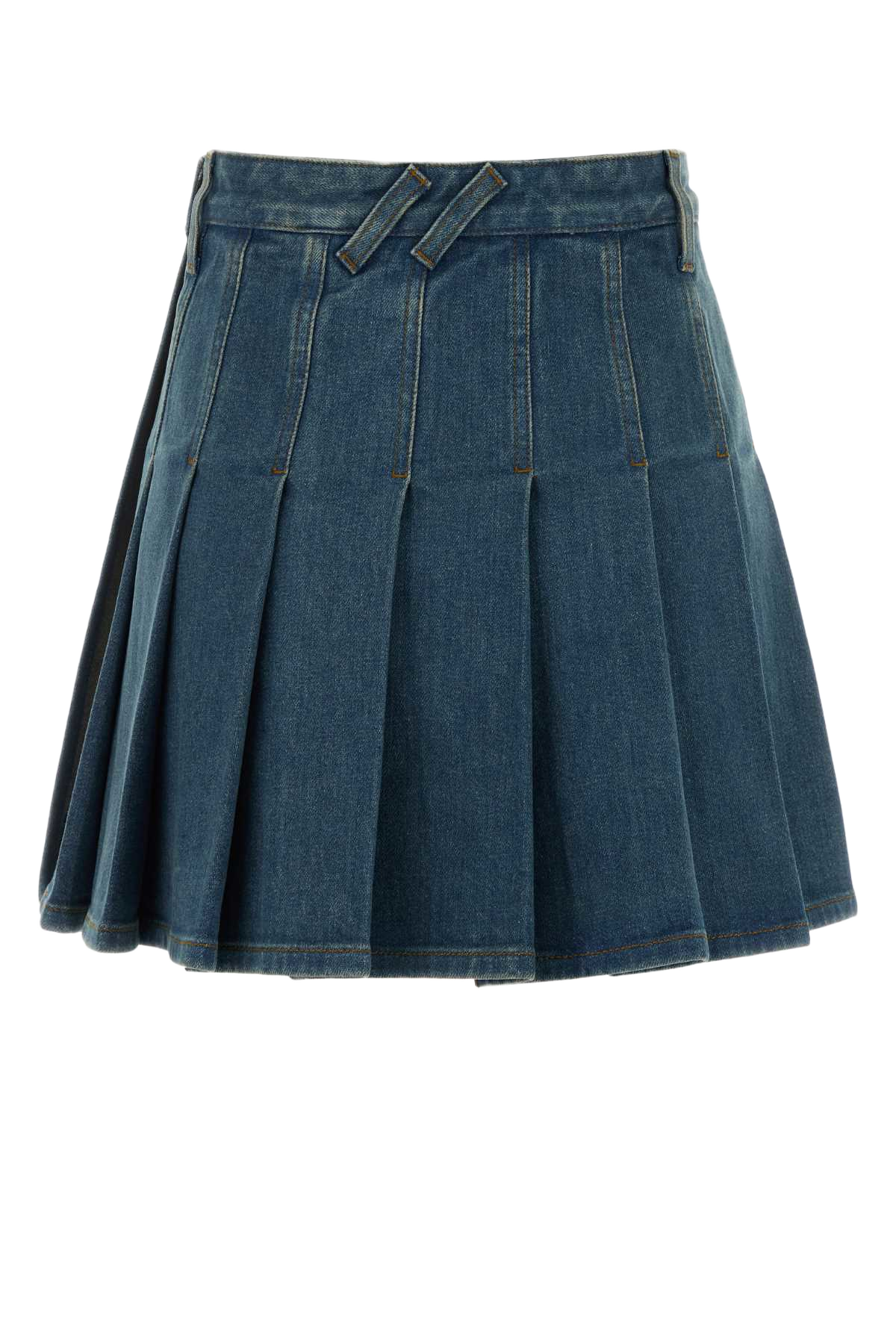 Stretch Denim Skirt Midblue Exterior: Cotton Elastane Gonne