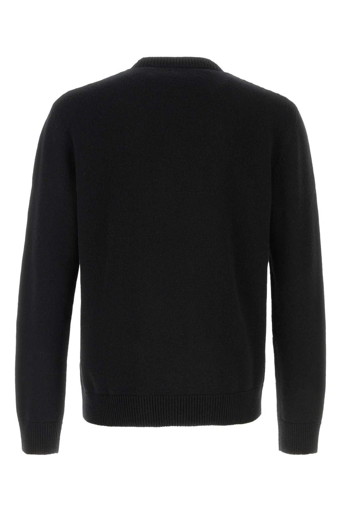 Black Wool Sweater Neroburro Virgin Maglie