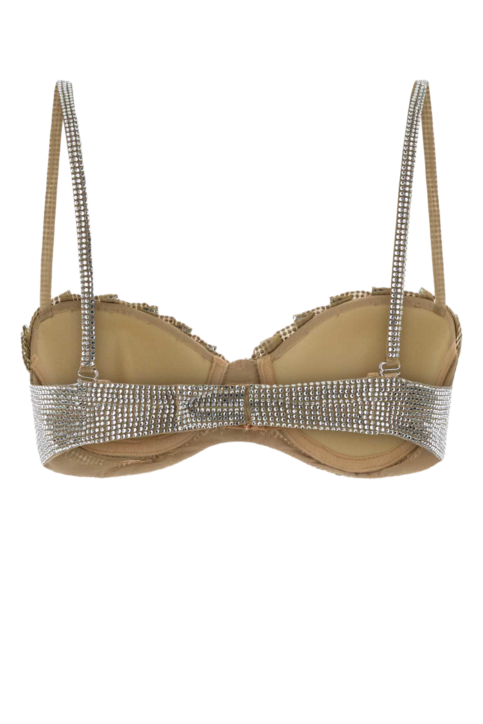 Embellished Stretch Nylon Bra Crystal Intimo