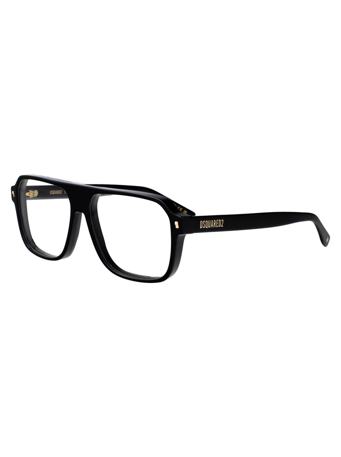 D2 0203 Black Acetate Optical