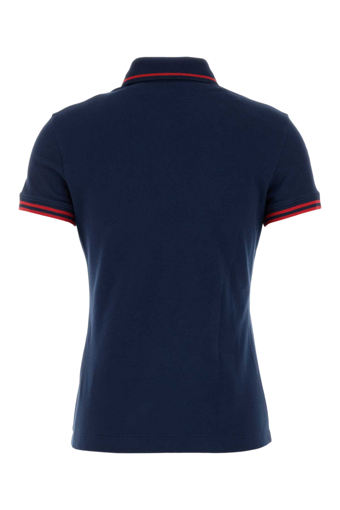 Blue Poplin Polo Shirt Indaco Exterior: Cotton